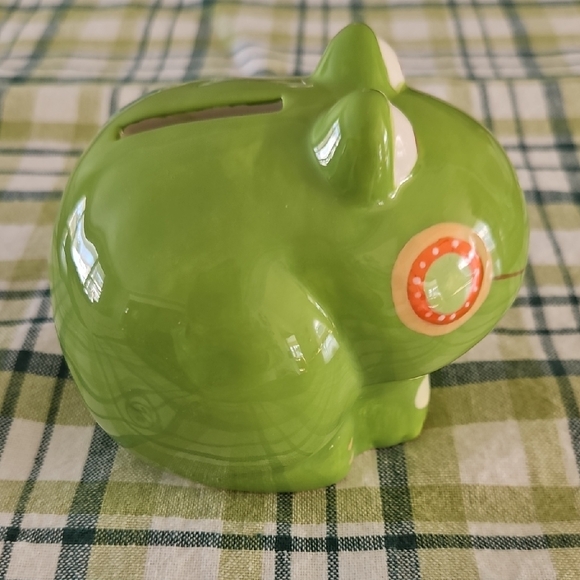 Green Frog Piggy Bank - Picture 3 of 6